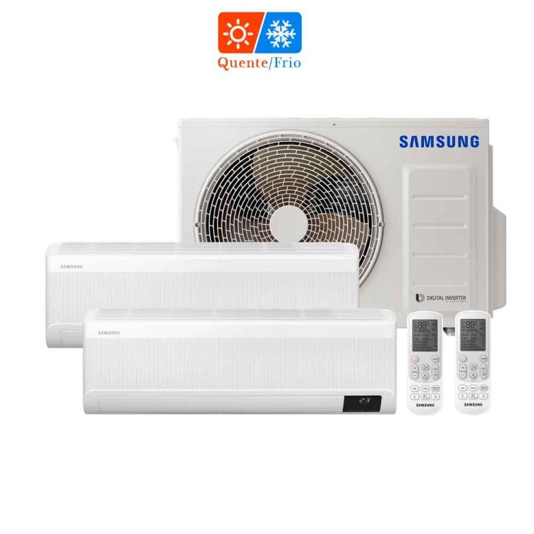 Imagem do produto Ar Condicionado Bi Split Samsung Wind Free 18000 BTUs (HW 09K+12K) Quente e Frio Inverter 220V R410A (AJ050AXJ2KH-AZ) Imagem do produto Ar Condicionado Bi Split Samsung Wind Free 18000 BTUs (HW 09K+12K) Quente e Frio Inverter 220V R410A (AJ050AXJ2KH-AZ)