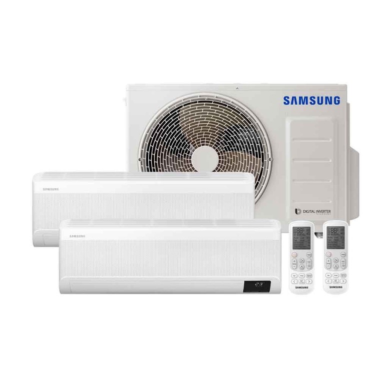 Imagem do produto Ar Condicionado Bi Split Samsung Wind Free 18000 BTUs (HW 09K+12K) Quente e Frio Inverter 220V R410A (AJ050AXJ2KH-AZ) Imagem do produto Ar Condicionado Bi Split Samsung Wind Free 18000 BTUs (HW 09K+12K) Quente e Frio Inverter 220V R410A (AJ050AXJ2KH-AZ)