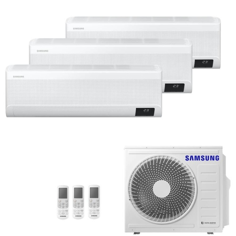 Imagem do produto Ar-Condicionado Multi Split Tri Split Samsung Wind Free 24000 BTUs 3X9000 Quente e Frio Inverter AJ068AXJ3KH-AZ 220V Imagem do produto Ar-Condicionado Multi Split Tri Split Samsung Wind Free 24000 BTUs 3X9000 Quente e Frio Inverter AJ068AXJ3KH-AZ 220V