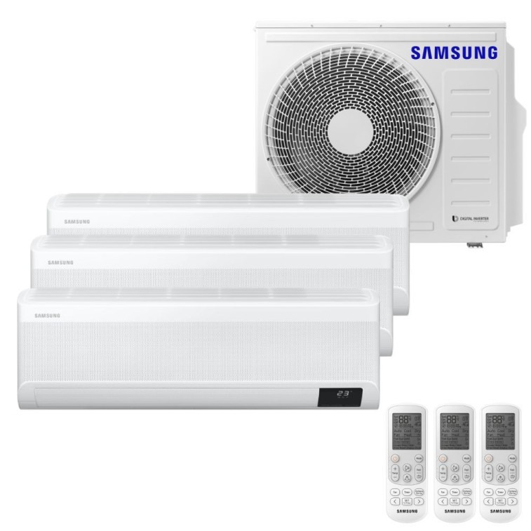 Imagem do produto Ar Condicionado Multi Tri Split Samsung Wind Free 28000 BTUS (3x12000) Quente e Frio Inverter 220V