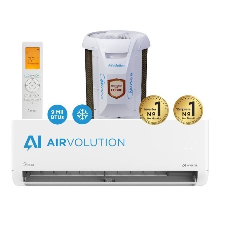 Imagem do produto Ar Condicionado Split Inverter Midea AI AirVolution 9000 BTUs Frio 220V 38TAVCA09M5 Imagem do produto Ar Condicionado Split Inverter Midea AI AirVolution 9000 BTUs Frio 220V 38TAVCA09M5