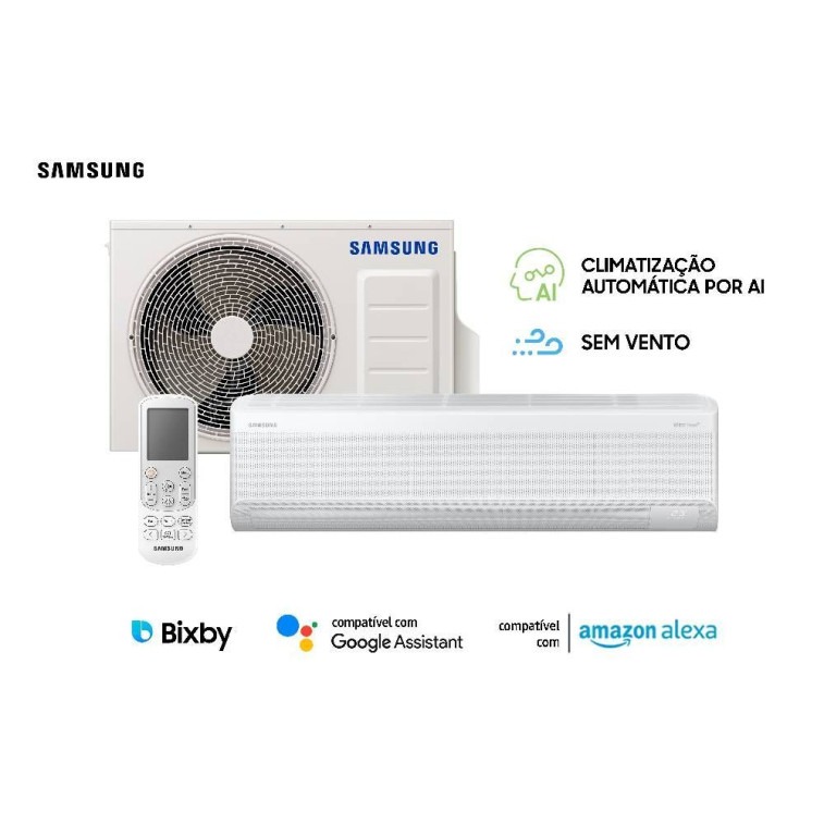 Imagem do produto Ar Condicionado Split Inverter Samsung WindFree AI 18000 BTUs Frio 220V AR18DYFAAWKXAZ Imagem do produto Ar Condicionado Split Inverter Samsung WindFree AI 18000 BTUs Frio 220V AR18DYFAAWKXAZ