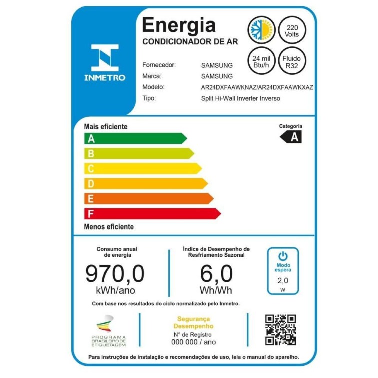 Imagem do produto Ar Condicionado Split Inverter Samsung WindFree AI 24000 BTUs Quente-Frio 220V AR24DXFAAWKXAZ Imagem do produto Ar Condicionado Split Inverter Samsung WindFree AI 24000 BTUs Quente-Frio 220V AR24DXFAAWKXAZ