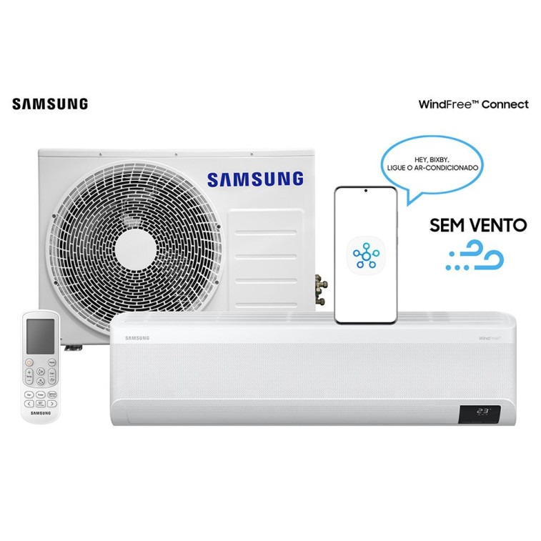 Imagem do produto Ar Condicionado Split Inverter Samsung WindFree Connect 22000 BTUS Frio 220V AR24BVFAAWKXAZ Imagem do produto Ar Condicionado Split Inverter Samsung WindFree Connect 22000 BTUS Frio 220V AR24BVFAAWKXAZ