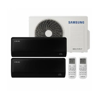 Ar Condicionado Multi Bi Split Samsung Wind Free Black 18000 BTUs 1x9000+1x12000 QF Inverter 220V Ar Condicionado Multi Bi Split Samsung Wind Free Black 18000 BTUs 1x9000+1x12000 QF Inverter 220V