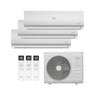 Ar Condicionado Multi Split Elgin 27000 BTUS 3x Evap Hi Wall Quente e Frio 220V MTQE27C2CB