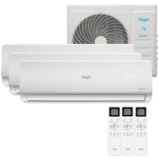 Ar Condicionado Tri Split Elgin 27000 BTUs (HW 09K+09K+09K) Quente e Frio Inverter 220V R32 (MTQE27C2CC) Ar Condicionado Tri Split Elgin 27000 BTUs (HW 09K+09K+09K) Quente e Frio Inverter 220V R32 (MTQE27C2CC)