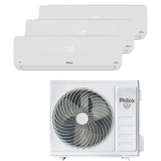Ar Condicionado Tri Split Inverter Philco 27000 BTUs (2x9000+1x12000) Quente e Frio 220V PAC27QV Ar Condicionado Tri Split Inverter Philco 27000 BTUs (2x9000+1x12000) Quente e Frio 220V PAC27QV