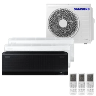 Ar Condicionado Tri Split Samsung Wind Free 28000 BTUs (HW BLACK 09K+09K+22K) Quente e Frio Inverter 220V R410A (AJ080AXJ4KH/AZ) Ar Condicionado Tri Split Samsung Wind Free 28000 BTUs (HW BLACK 09K+09K+22K) Quente e Frio Inverter 220V R410A (AJ080AXJ4KH/AZ)