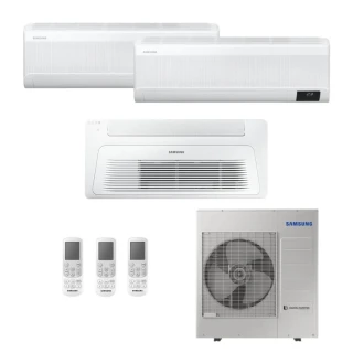 Ar Condicionado Tri Split Samsung Wind Free 34000 BTUs (HW 12K+12K + K7 1V 22K) Quente e Frio Inverter 220V R410A (AJ100DXJ5KH/AZ) Ar Condicionado Tri Split Samsung Wind Free 34000 BTUs (HW 12K+12K + K7 1V 22K) Quente e Frio Inverter 220V R410A (AJ100DXJ5KH/AZ)