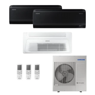 Ar Condicionado Tri Split Samsung Wind Free 34000 BTUs (HW BLACK 12K+12K + K7 1V 22K)Quente e Frio Inverter 220V R410A (AJ100DXJ5KH/AZ) Ar Condicionado Tri Split Samsung Wind Free 34000 BTUs (HW BLACK 12K+12K + K7 1V 22K)Quente e Frio Inverter 220V R410A (AJ100DXJ5KH/AZ)
